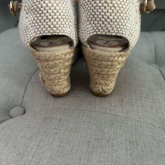 Navy Blue Suede Espadrilles. Sz 7 - Picture 4 of 9